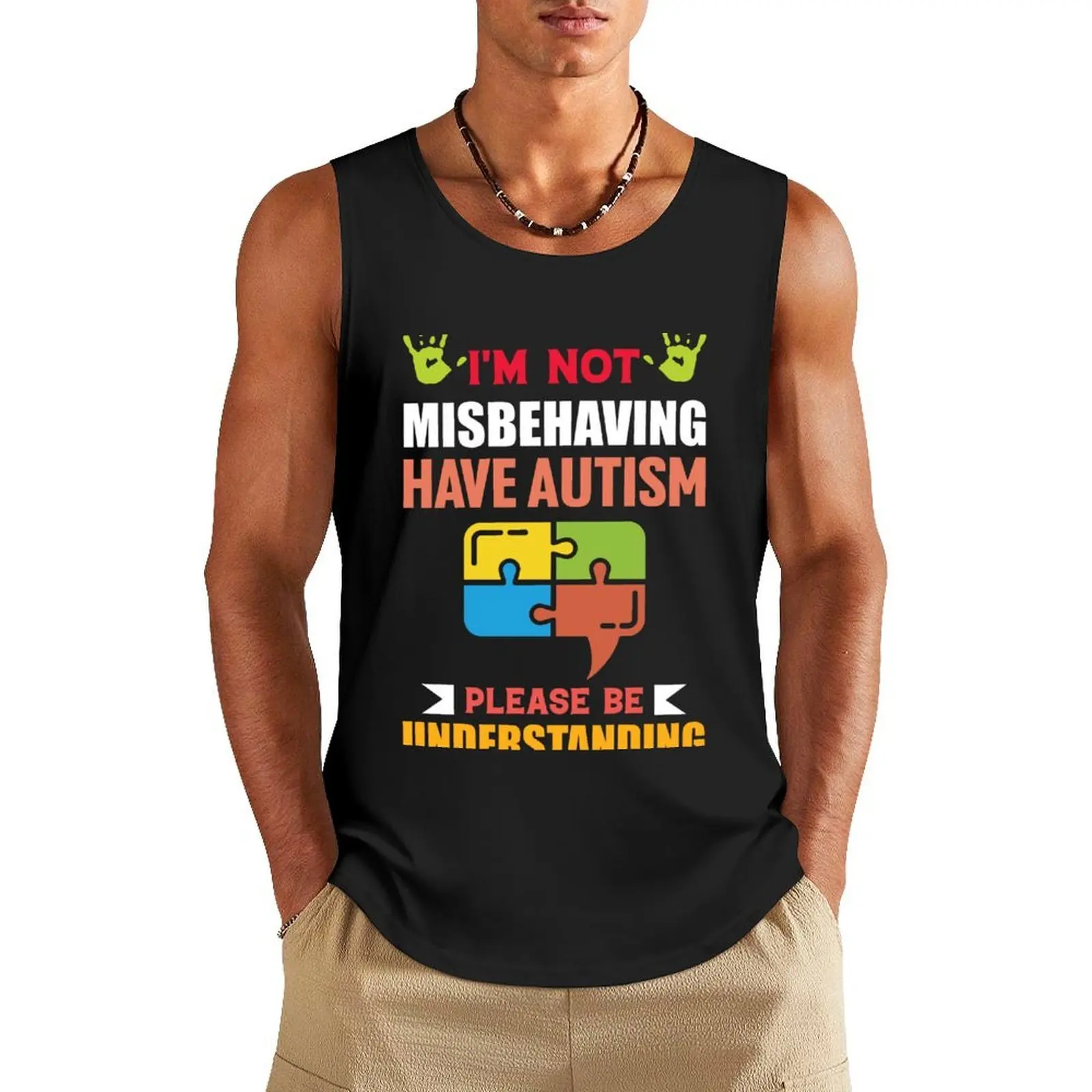 

I'm not misbehaving Tank Top gym Men's t-shirts vest for men summer 2025 training weight vest