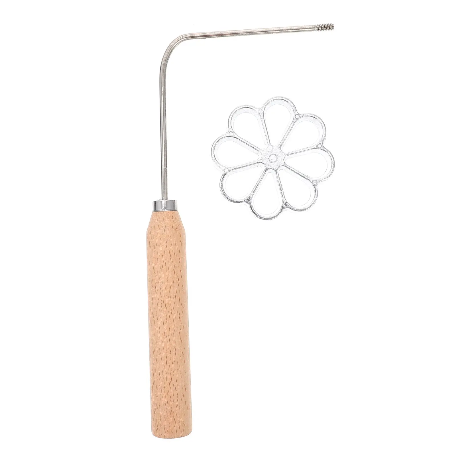 

Fried Snack Mold Kitchen Cooking Utensil Carrot Shreds Pastry Mold Aluminum Wood Lightweight Storage DIY Food Oil Dumplings