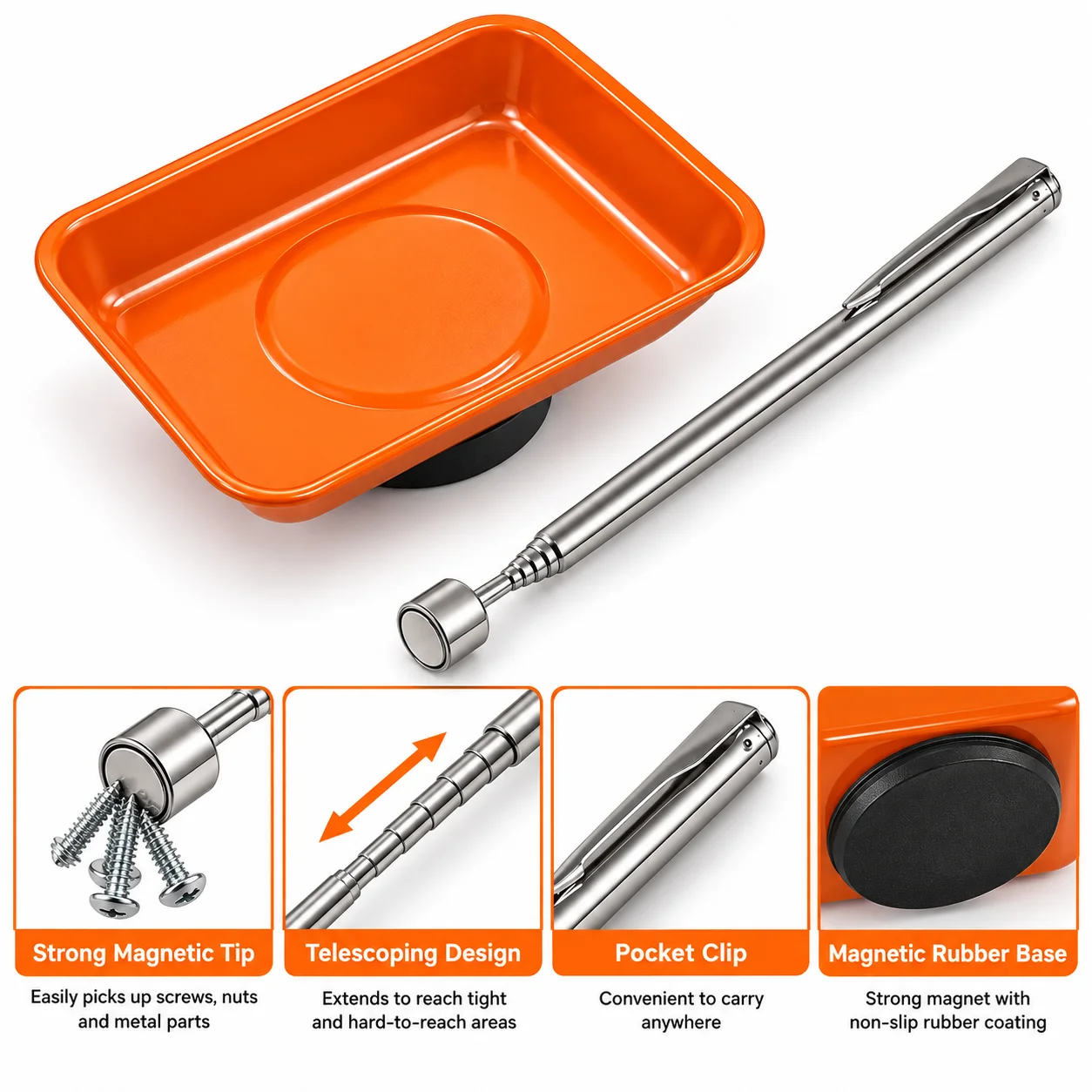 Ensemble de 2 outils de récupé - Magnetic Parts Tray avis et prix