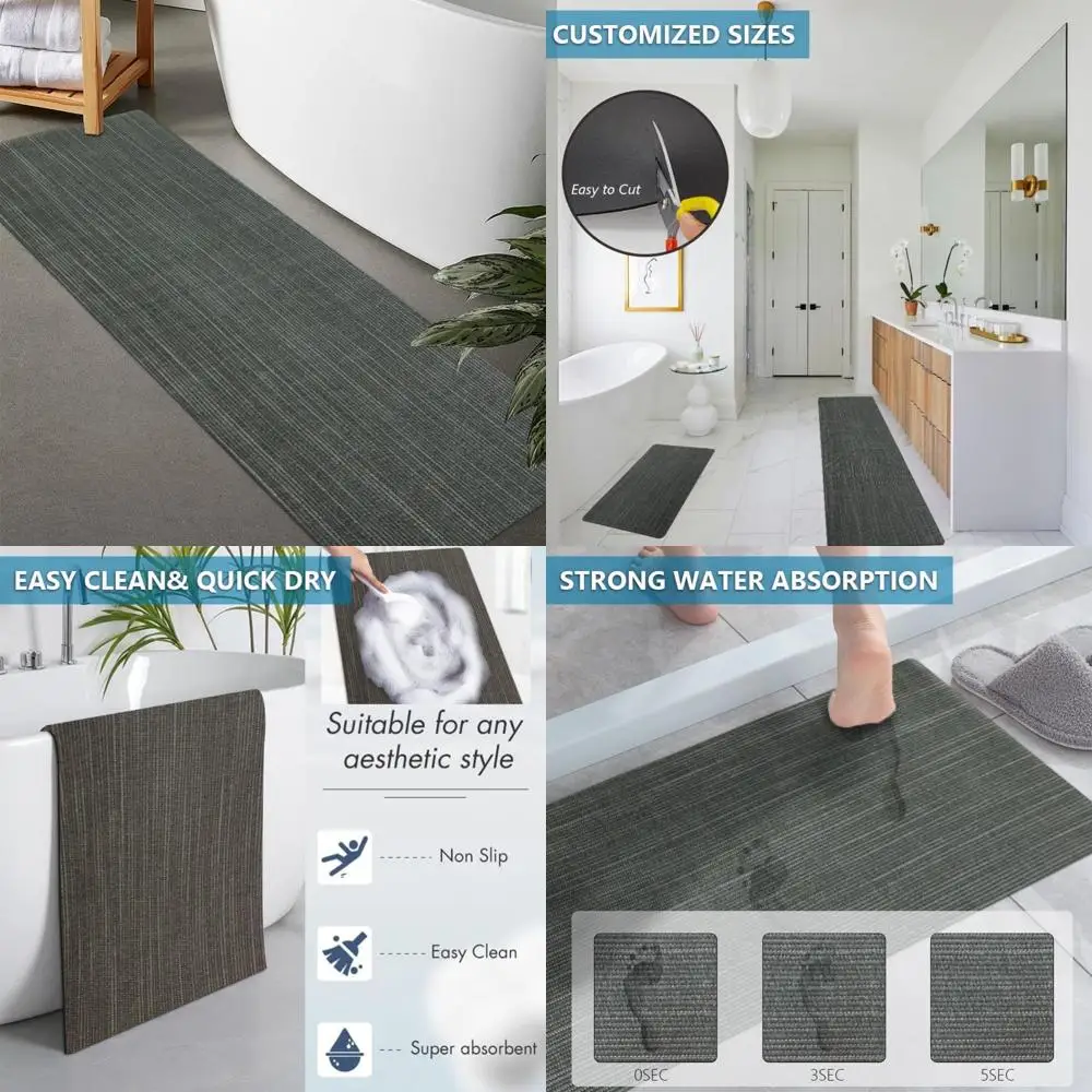 

резиновые нескользящие, быстросохнущие, впитывающие тонкие коврики для ванной по индивидуальному заказу — моющиеся коврики для дверных проемов