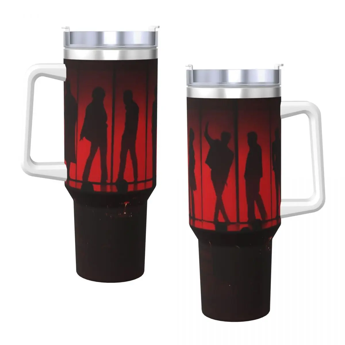 

Stainless Steel Tumbler Kpop Ateez Band Car Mugs With Straws Camping Hot Drinks Water Bottle Heat Preservation 40oz Coffee Mug