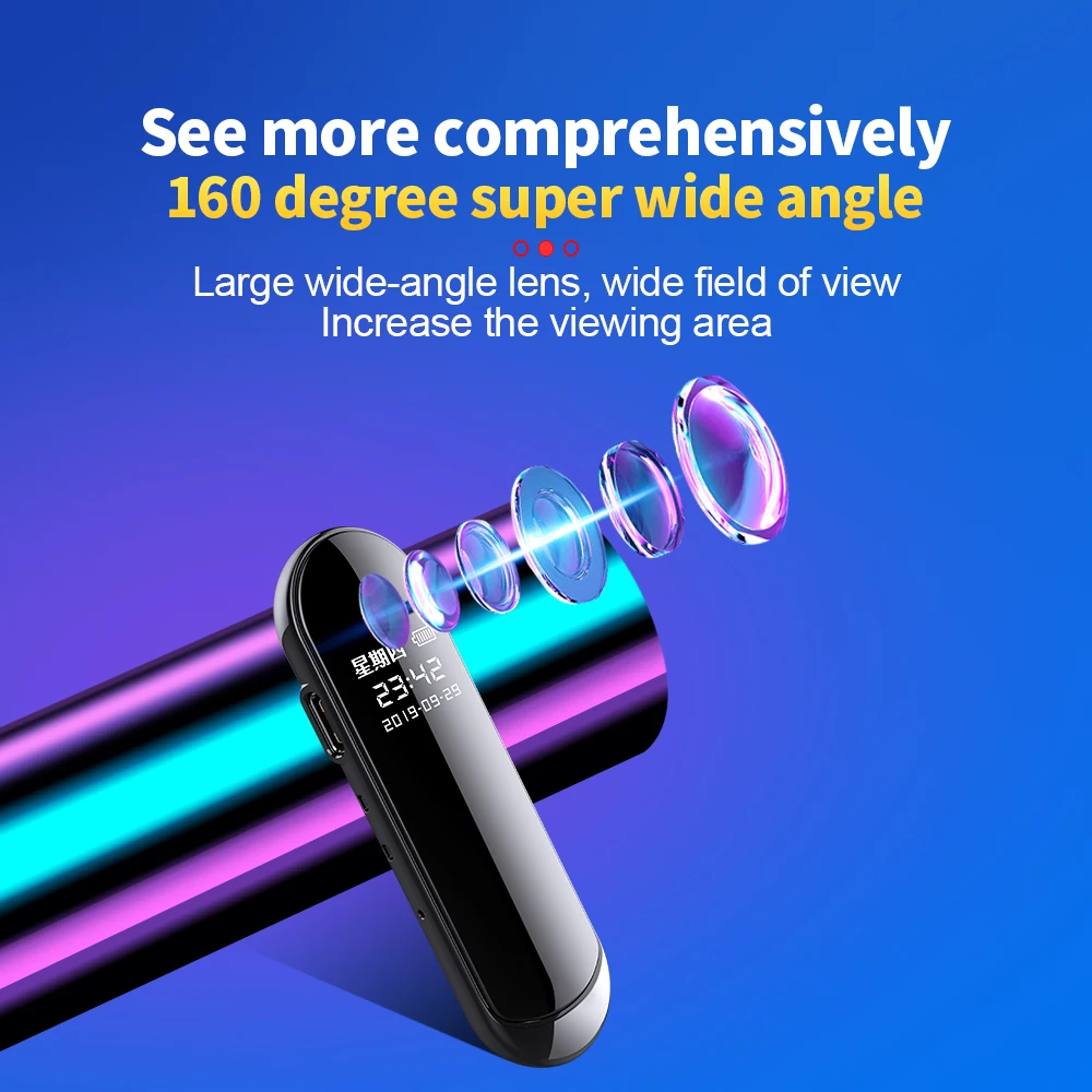 1080P كاميرا الحركة Oculta زاوية رؤية واسعة المحمولة الصغيرة Nacklace الصوت والفيديو صوت DV الإملاء 4-128GB كاميرا مسجل رقمي