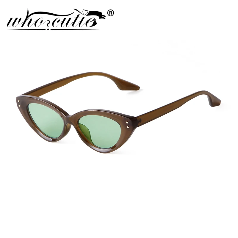 Retro Brown Green Cat Eye Sunglasses Women Brand Design Vintage Cateye Sun Glasses Men Shades Sunglass UV400 Protection Oculos