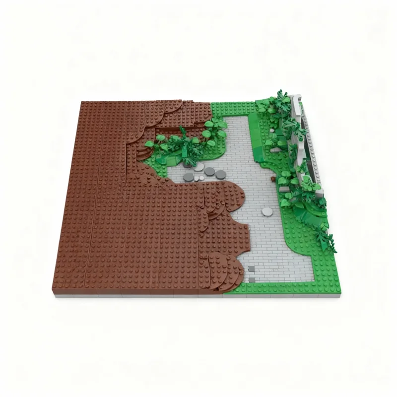 

717pcs MOC Medieval Path Castle Village Baseplate Model Building Blocks Construction Toy Christmas Gifts DIY Creative Idea Brick