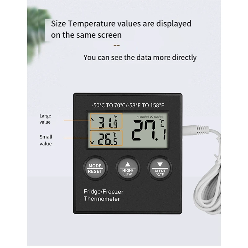 Therye.com numérique électronique pour mini réfrigérateur domestique, alarme de température haute et basse, thermoandreElectronic,-50-70 ℃