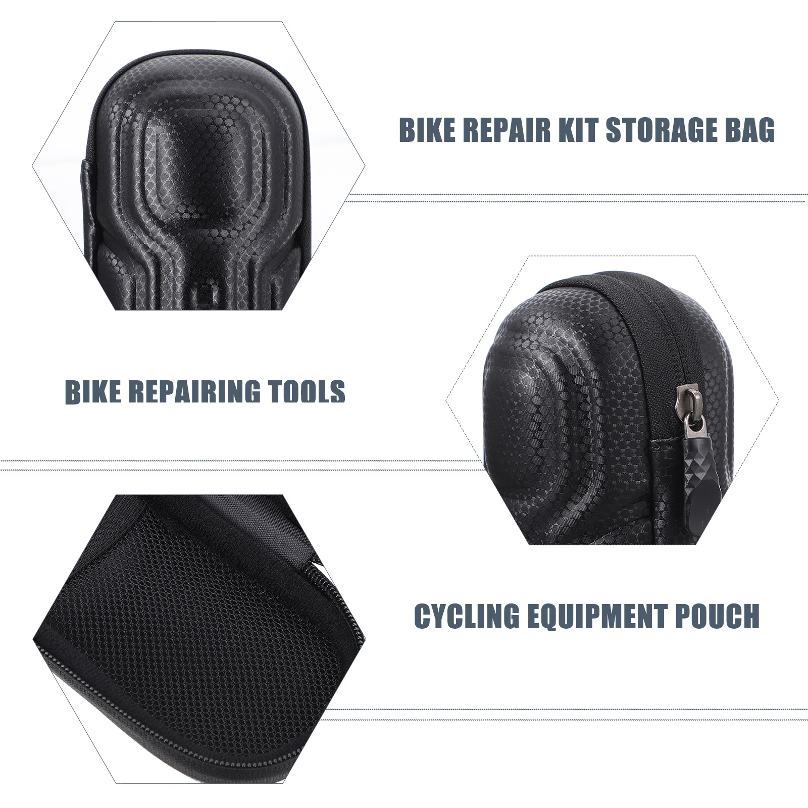

1pc Durable Waterproof Bike Repair Tool Storage Bag Large Capacity Cycling Equipment Pouch Wear Resistant Rainproof Sunproof