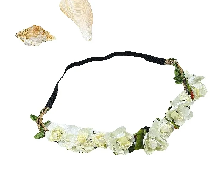 New Bohemia Handmade Flower Crown Wedding Wreath Bridal Headdress Headband Hairband Hair Band Accessories for Women Lady