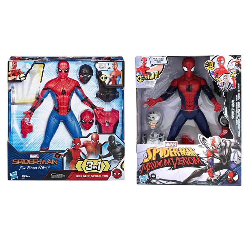 Disney Marvel Spider-Man Maximum Venom Deluxe Edition Set Spider-Man Venom Cross-Dressing Vocalized Action Figure Model Boy Gift