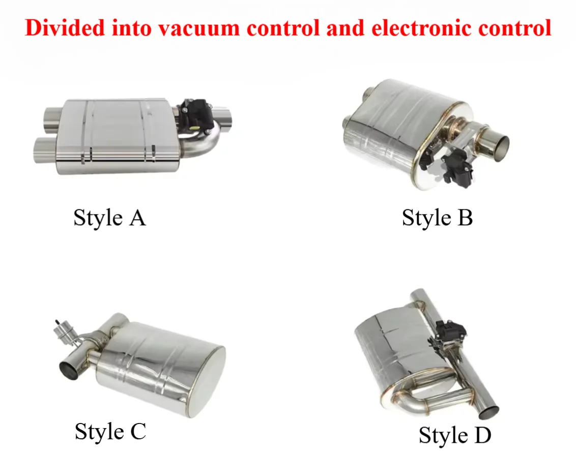 Hot Sale Car Universal Valved Muffler Vacuum Electronic Valvetronic Exhaust Pipe Blast Road Races Muffler Sound Wave 2/2.5/3