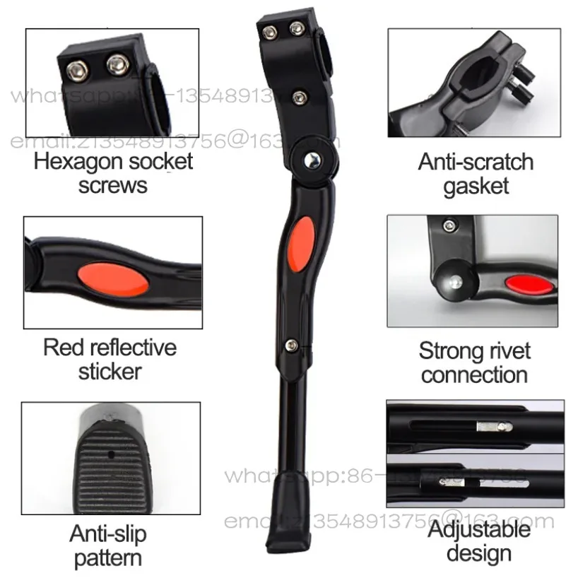 Aluminum alloy foot braces, adjustable length of mountain bike rear bracket