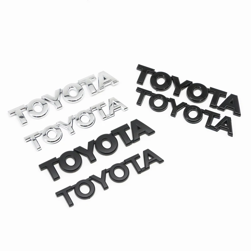 ثلاثية الأبعاد ABS لامعة أسود فضي رسائل جذع شعار ملصقات اكسسوارات السيارات تعديل لتويوتا كامري شر كورولا rav4 سيارة ملصق