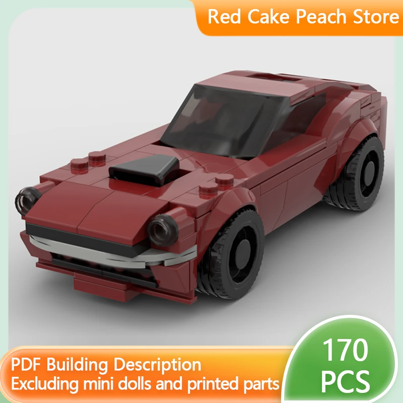 

Модель скоростного гоночного автомобиля MOC, строительные кирпичи 240Z, двухместный купе, модульная технология, детские праздничные подарки, сборка игрушек, костюм