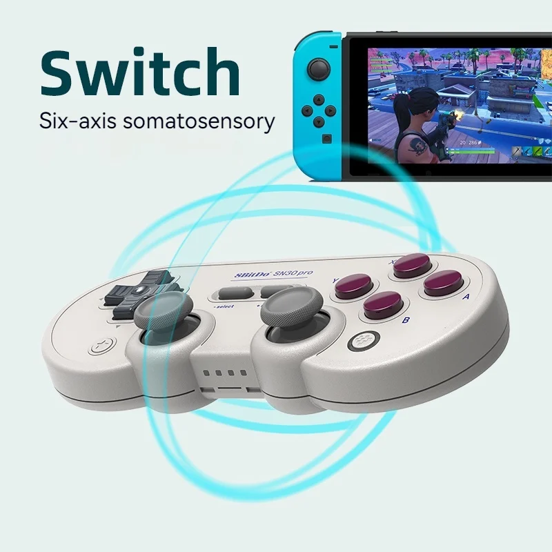 8bitdo Sn30 Pro2 Gamepad Wireless Bluetooth Game Controller Pc Multi Platform Hall Joystick Game Console Switch Portable Gifts