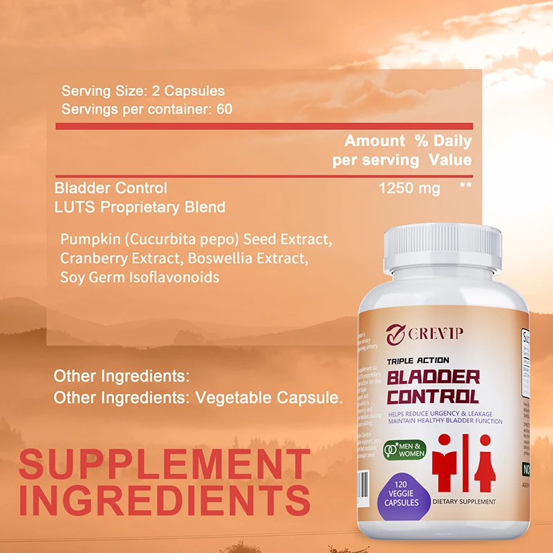 Bladder Control - with Cranberry, Pumpkin Seed Extract, Urinary Tract Health, Supports Healthy Urination, and Improves Sleep