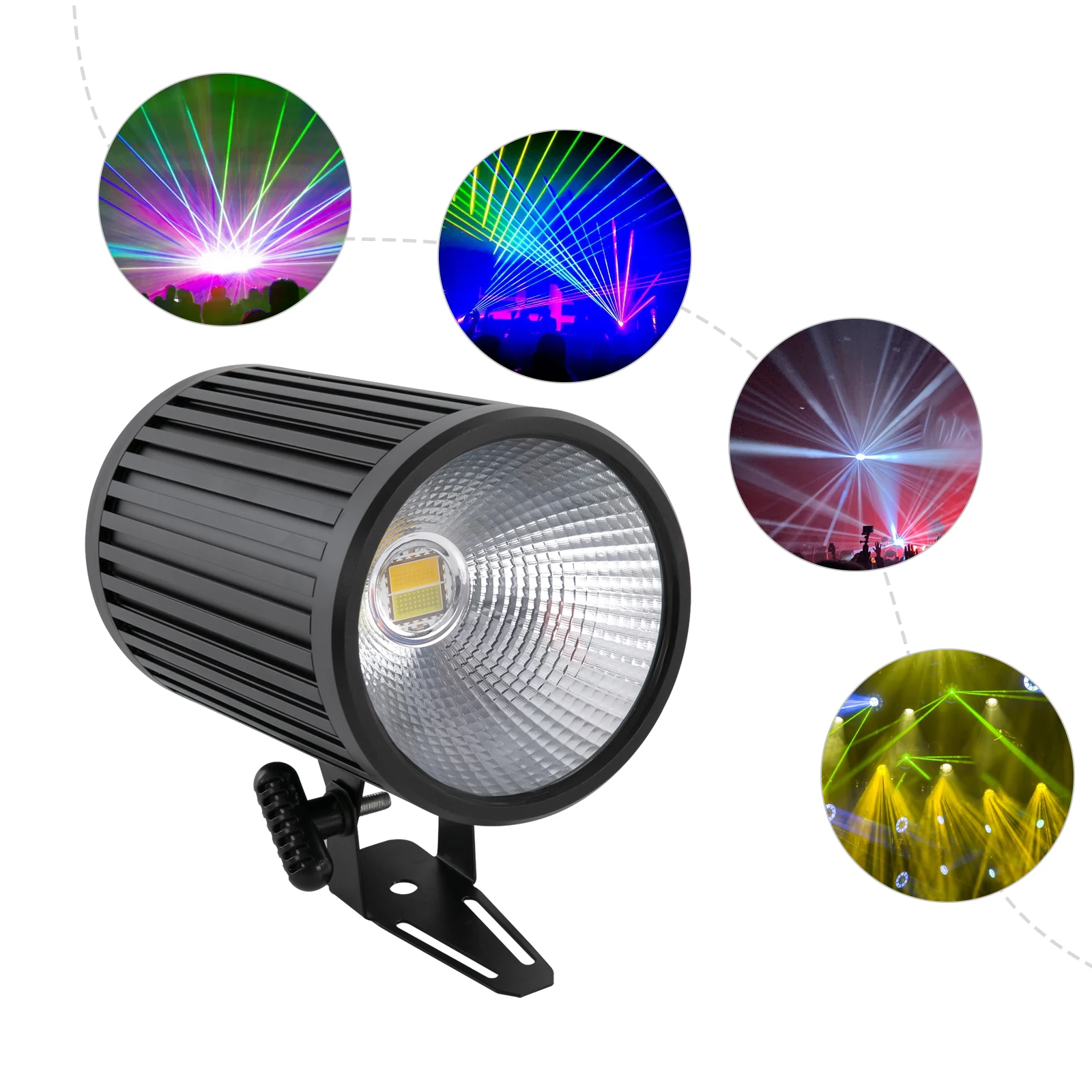

Professional Par Can Light IP65 Rated,200W COB LED with DMX512 Control for DJ/Club/Events