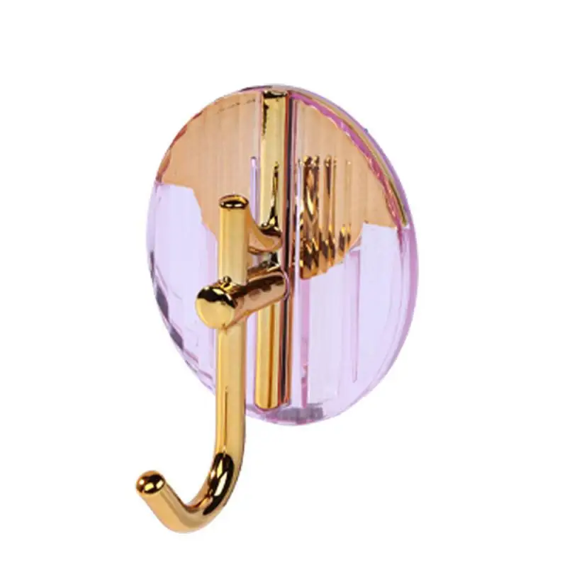 2PCS Kitchen Hardware Rack Shelf Transparent Adhesive Light Luxury Non-perforated Household Supplies Hook Seamless