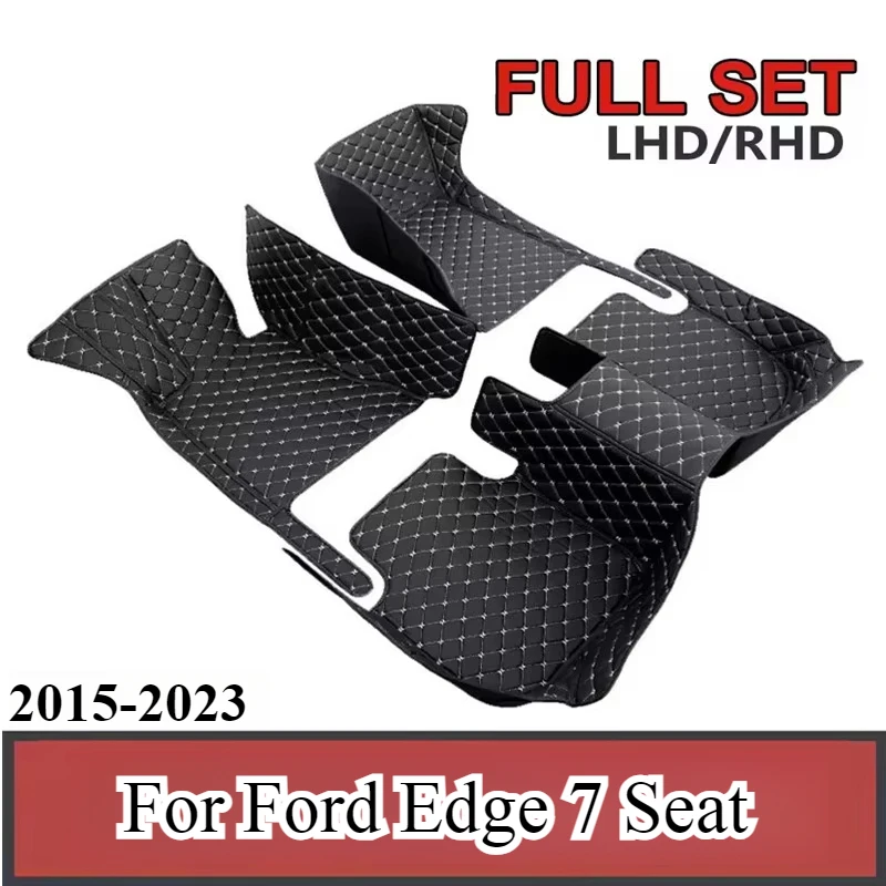 

Custom Car Floor Mat for Ford Edge 7 Seat 2023 2015-2019 2020-2022 Interior Accessories Artificial Leather