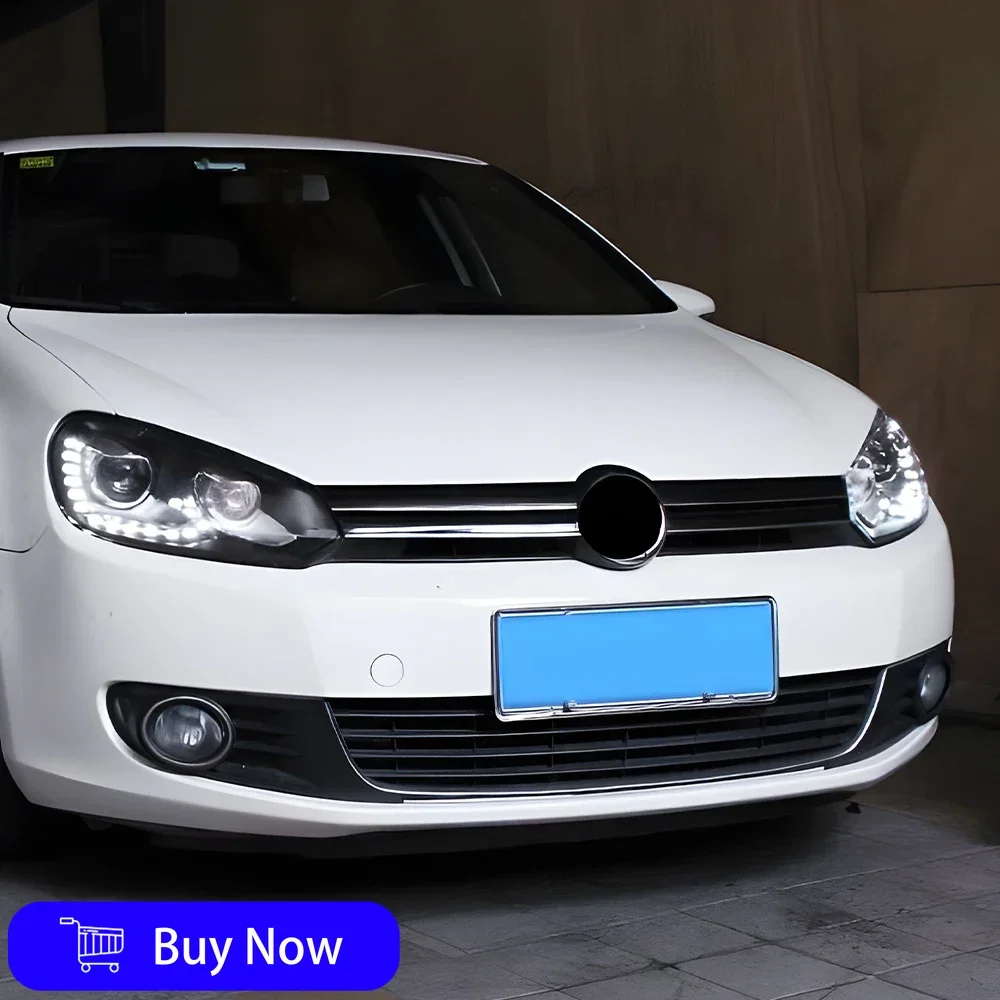 

Для VW Golf 6 2009-2012 автомобильные передние фонари, светодиодные автомобильные фары в сборе, обновление R20, стиль Bead Beam, аксессуары для линз проектора