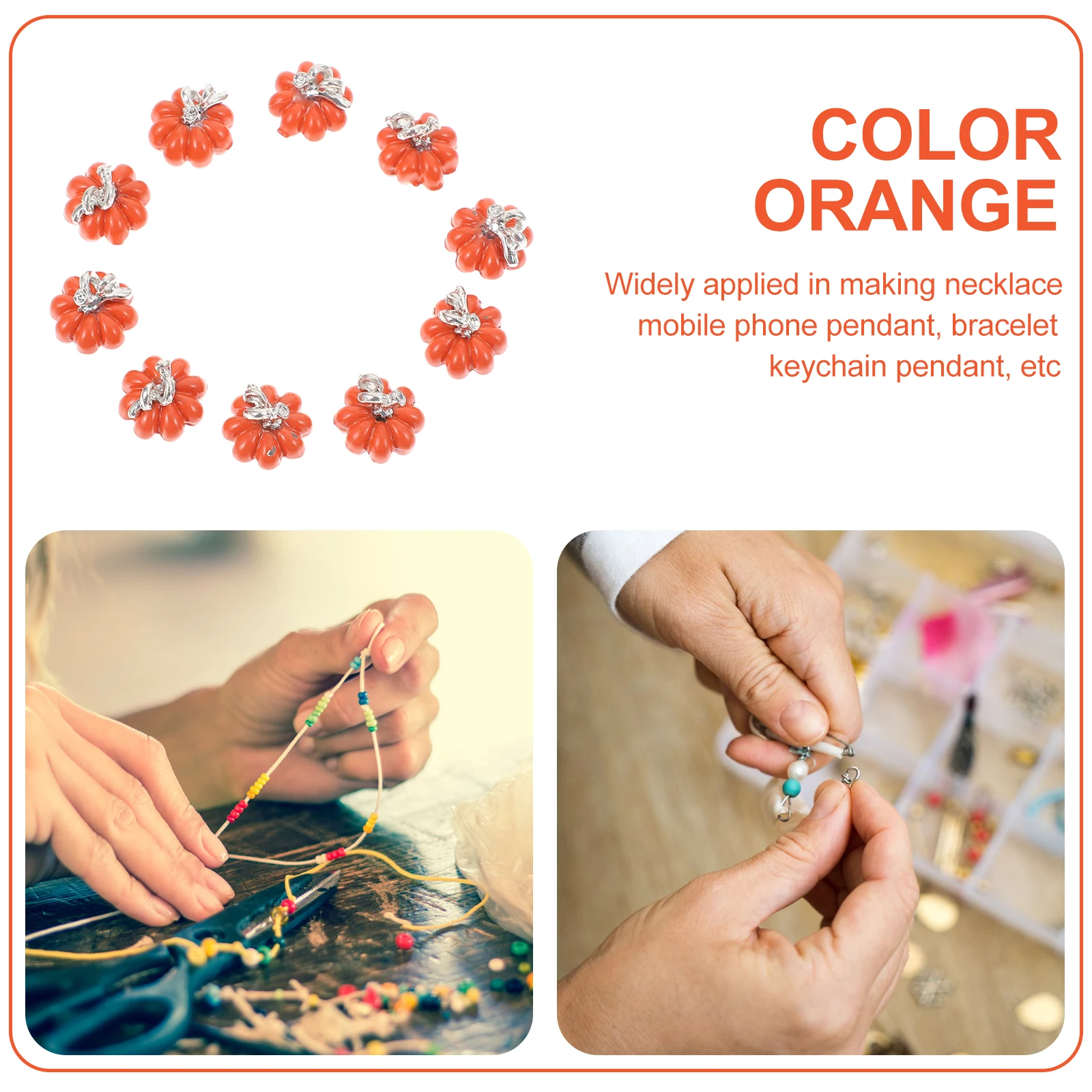 

20pcs Pumpkin Pendant Alloy 3D Hanging naments for Jewelry Craft Supplies Halloween Gifts Necklace Accessories