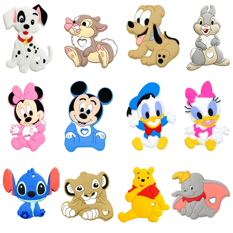 1 unidade Mordedor de Silicone para Bebê, Desenho Animado, em Formato de Roedor, com Contas de Animais Mastigáveis, Brinquedo para Dentição, Produtos para Bebê, Presente para Amamentação, Pingente DIY para Colar