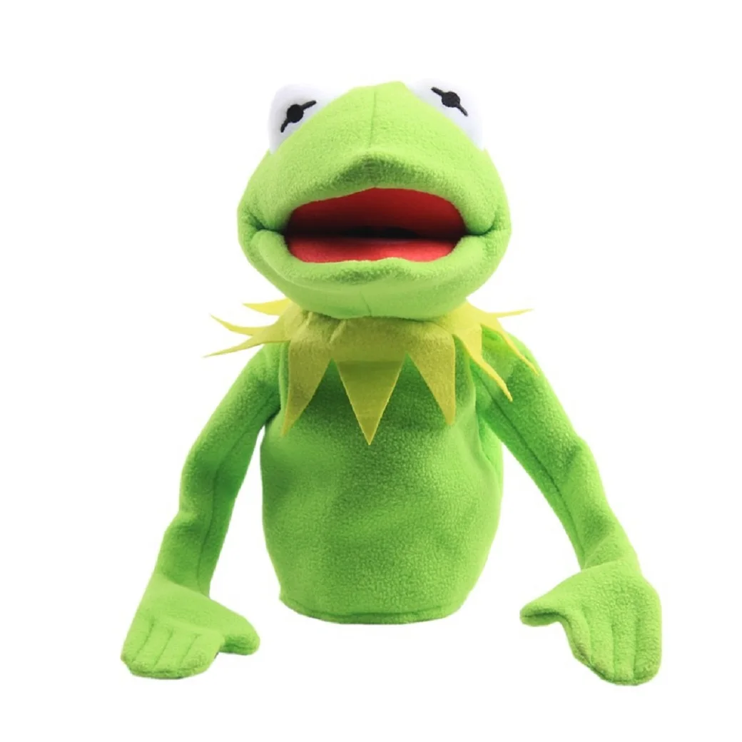 Kermit Der Frosch Lustige Plüschpuppe Handpuppe Schultasche Frosch Tier Plüschtier Große Puppe Ventriloquist Performance Requisiten für Baby