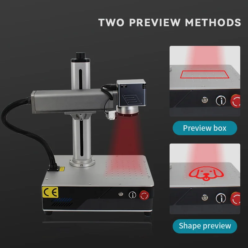 Raycus Fiber Laser Marking Machine Mini All In One Set For Engraving Metal Stainless Steel Cup Gold Silver Ring Jewerly