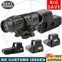 Tactical 3X FTS Magnifier Hunting Rifle Scope w/ QD Flip-To-Side Picatinny Mount 551/552/553/558 Holographic Red Dot Sight Combo