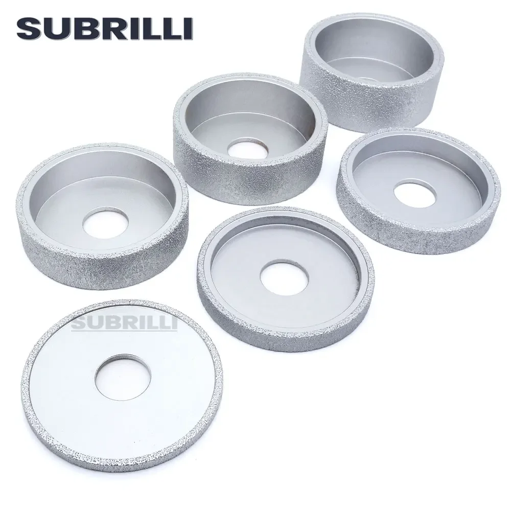 

SUBRILLI 3“ Inch Vacuum Brazed Diamond Grinding Wheel Stone Concrete Granite Marble Edge Profile Grinding Disc Sanding Pad