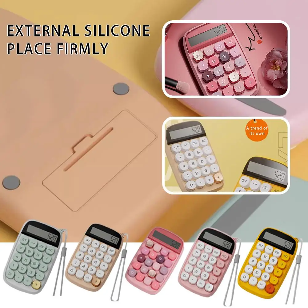 Calculatrice Dopamine colorée bonbon, clavier mécanique, mini école, fournitures de bureau portables, étudiant, D4A7