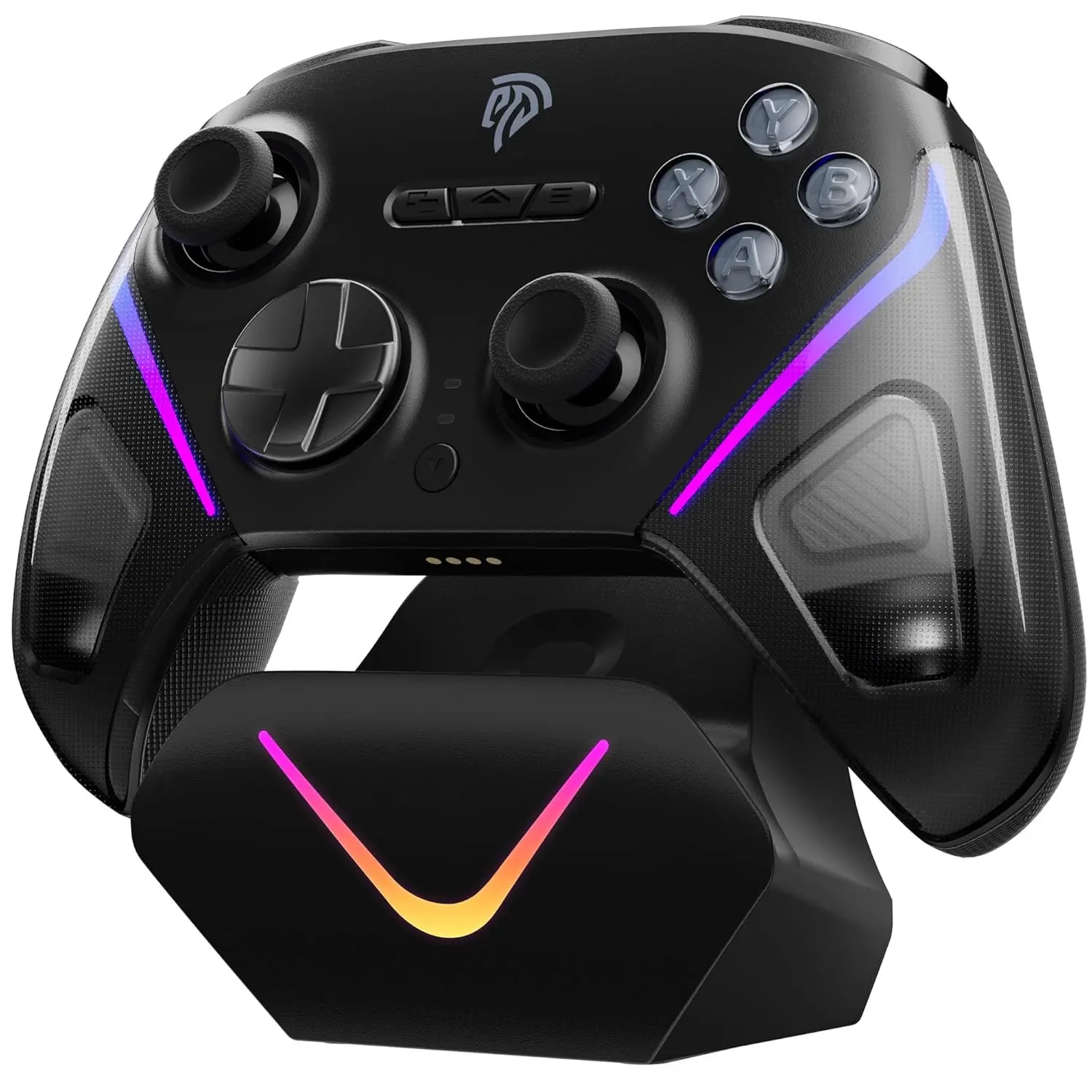 

Wireless Game Controller with TMR Anti-Drift Joysticks, 1000Hz Polling, Mechanical Buttons, RGB – for PC/Switch/iOS/Android with Charging Dock