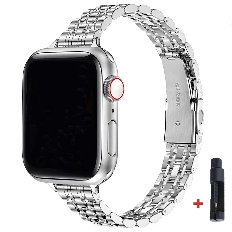 Edelstahlarmband für Apple Watch Ultra3 Band 49 42 44mm Metallarmband für Watch Series 11 10 46mm 9 8 7 6 SE 5 4 3 45 41mm