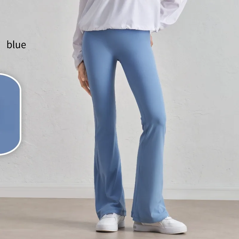 عارية لا حجم اليوغا جرس أسفل السراويل للنساء عالية الخصر والورك رفع ملابس اليوغا اللياقة البدنية دون T مايكرو بيل اليوغا