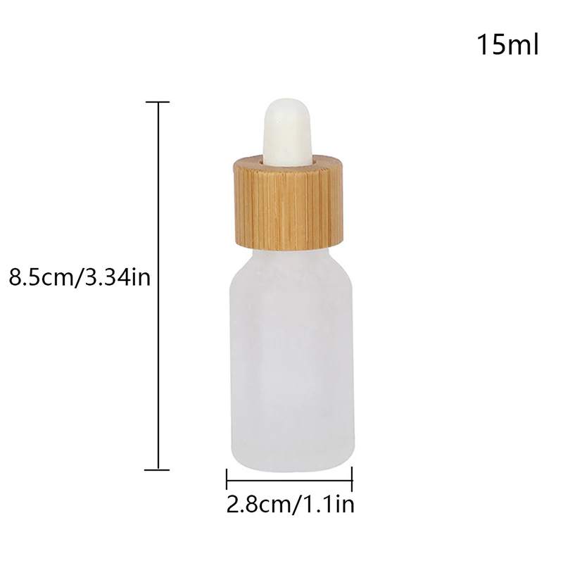 Fläschchen für ätherische Öle, 1 Stück, 5–100 ml, Frostglas-Tropfflasche, leerer Kosmetikverpackungsbehälter