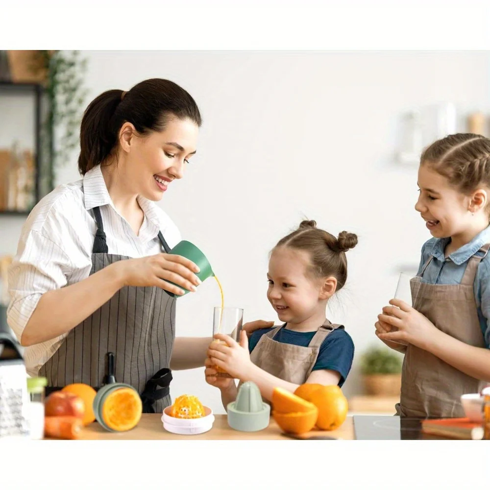 Hand Juicer - Citrus Juicer with Lemon Shape - Hand Lemon Juicer with Two Press Options for Different Fruits (Green)