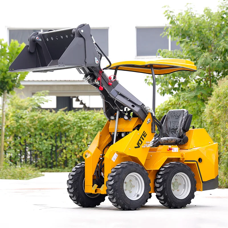 China Cheap Skid Steer Mini Loaders High Efficiency Wheel Loader Fast Delivery Mini Skid Steer Loader With Canopy