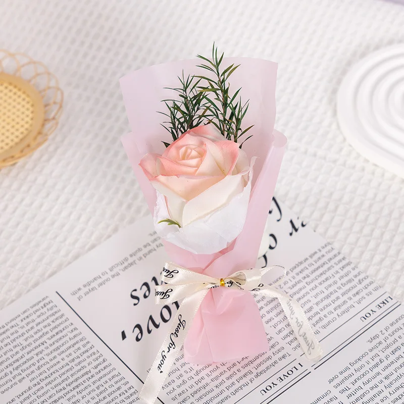 Mini Soap Rose Bouquet Valentines Day Gift for Friends Home Decorations Rose Flower Bouquet Hands Birthday Wedding Party Gifts