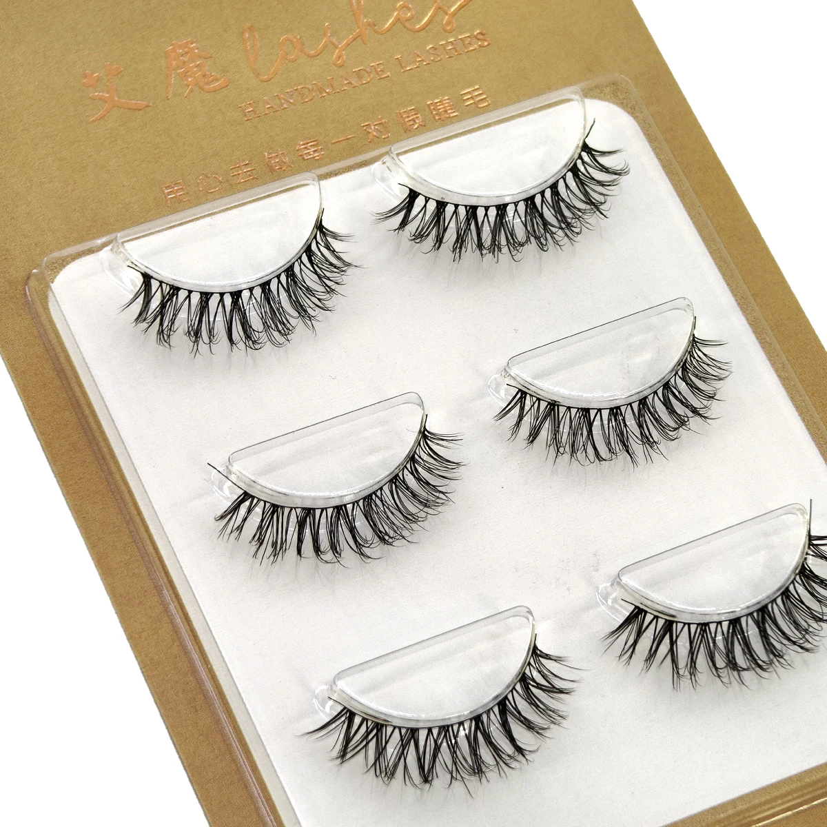 NEUE 3pairs Transparente Klassische Hybrid Volumen Wimpern Neue Ankunft Wispy D Curl Kurze Russische Streifen Wimpern Make-Up Falsche wimpern