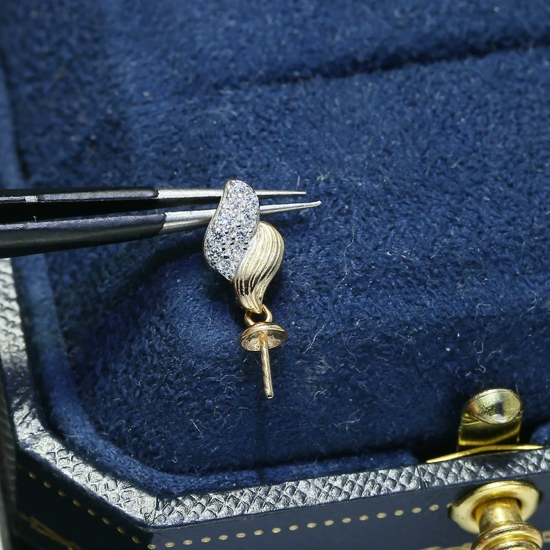 

Оптовые основы для кулонов из стерлингового серебра 925 пробы, фурнитура для ювелирных изделий, основания для жемчуга 12-13 мм, 3 шт./лот