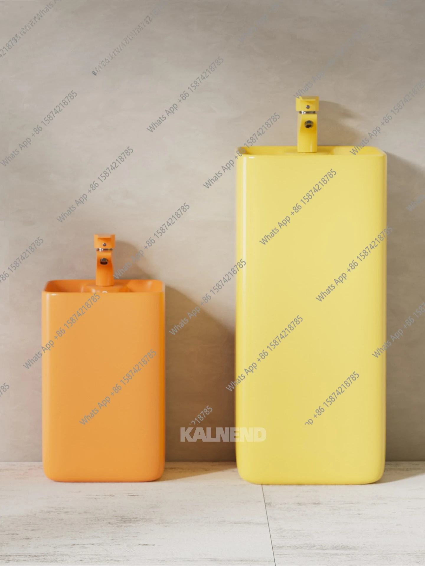 

Children's column basin ceramic wash basin modern simple square washbasin household bathroom floor type