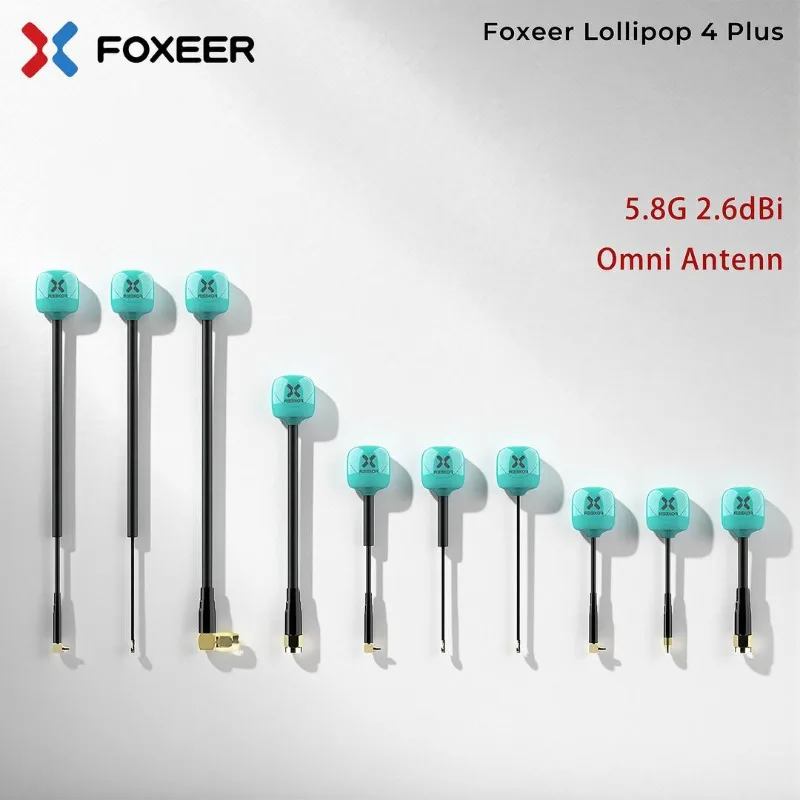 

2 шт. антенны Foxeer Lollipop 4 Plus 4+ FPV 5.8G 2.6dBi всенаправленные RHCP LHCP SMA MMCX UFL для RC FPV дронов для гонок на дальние дистанции