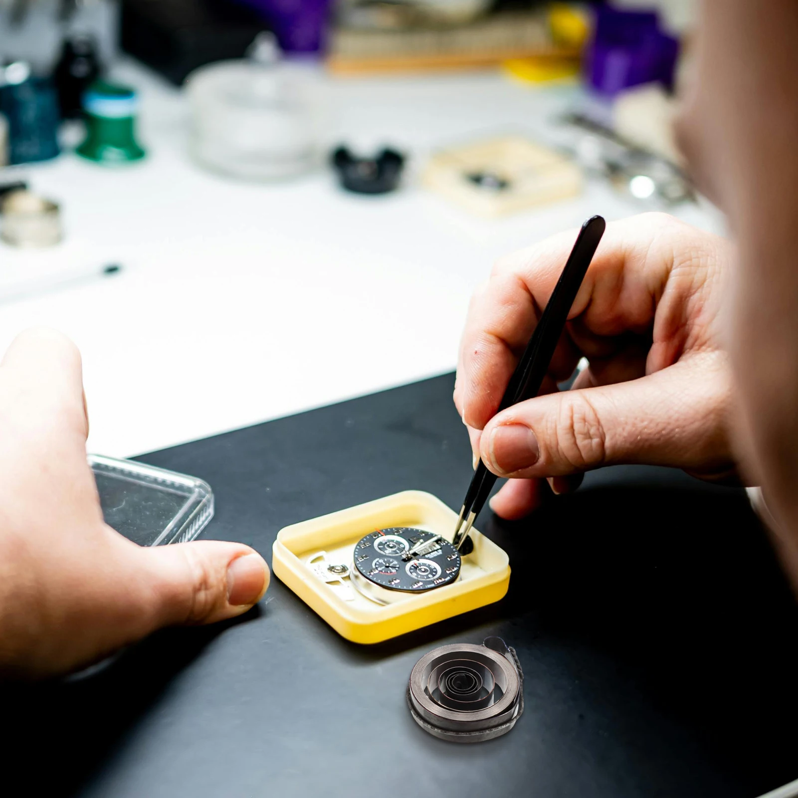 

Steel Coil Spindle Spring Drill Press Replacement Parts Mechanical Clock Repair Kit Quill Feed Return Spring Assembly For Bench