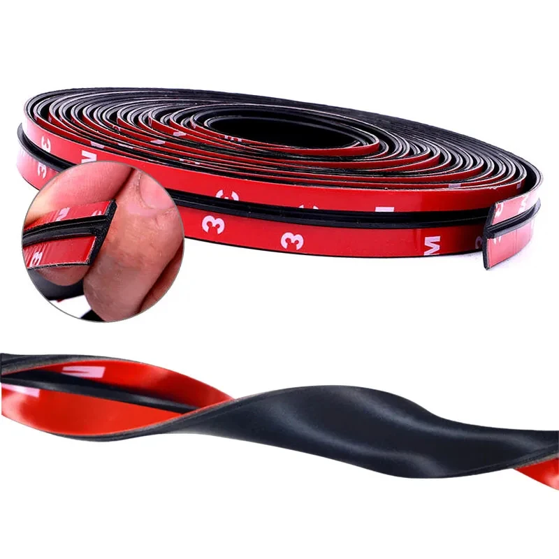 Automobile Windproof T-shaped Rubber Seal Strip Adhesive Dustproof Car Sunroof Glass Sealing Accessories for Soundproofing