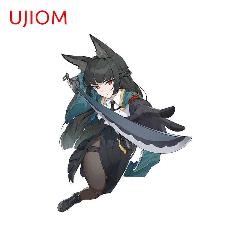 UJIOM Cool Miyabi Wall Stickers Cute Fox Ears Game Waifu Wardrobe Vestibule Decals Creative Personality Amusing Wallpapers