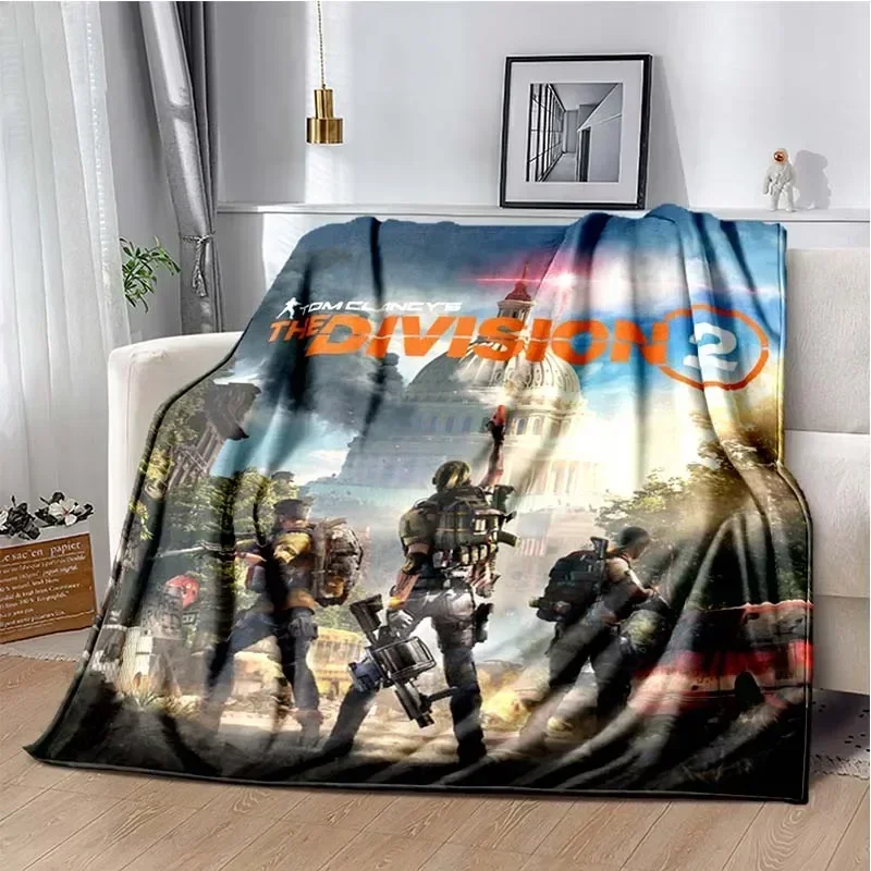 3D The Division 2 Flannel Blanket Gamers Soft Warm Plush Throw Blanket for Bedroom Living Room Sofa Bed Picnic Blanket Boys Gift view 3