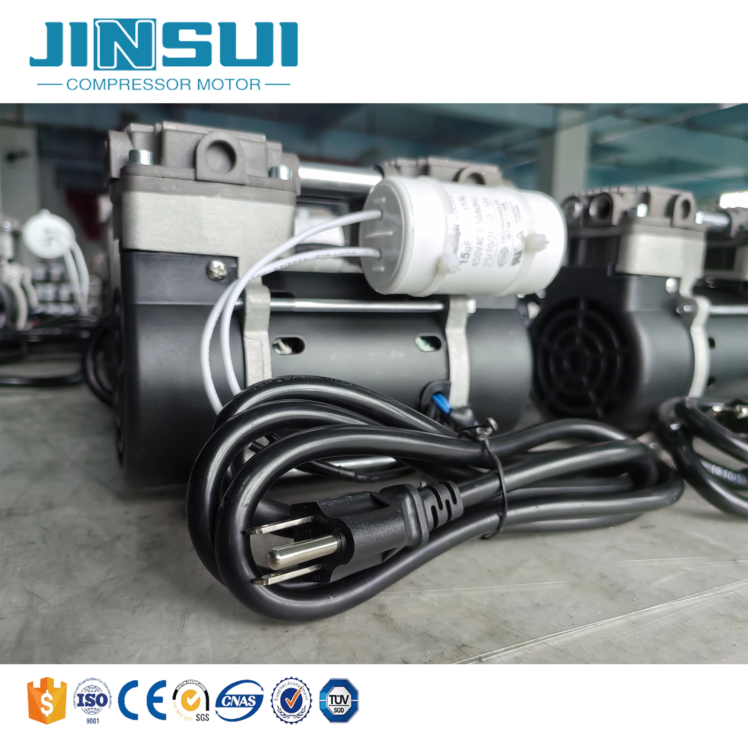 180W 50L/Min Portable Vacuum Pump Oil-free Silent Compressors Machine Head