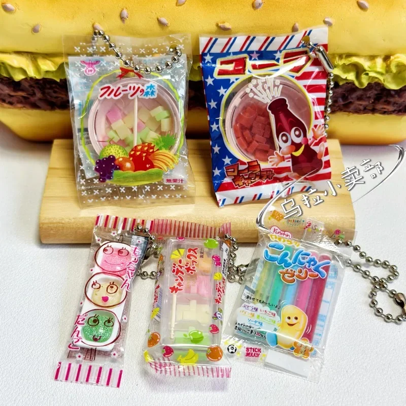 Bandai Gashapon Cute Kawaii Candy Toy Figure Anime Miniature Snack Bag Food Keychain Pendant Doll Deocr Model Capsule Toys Gift