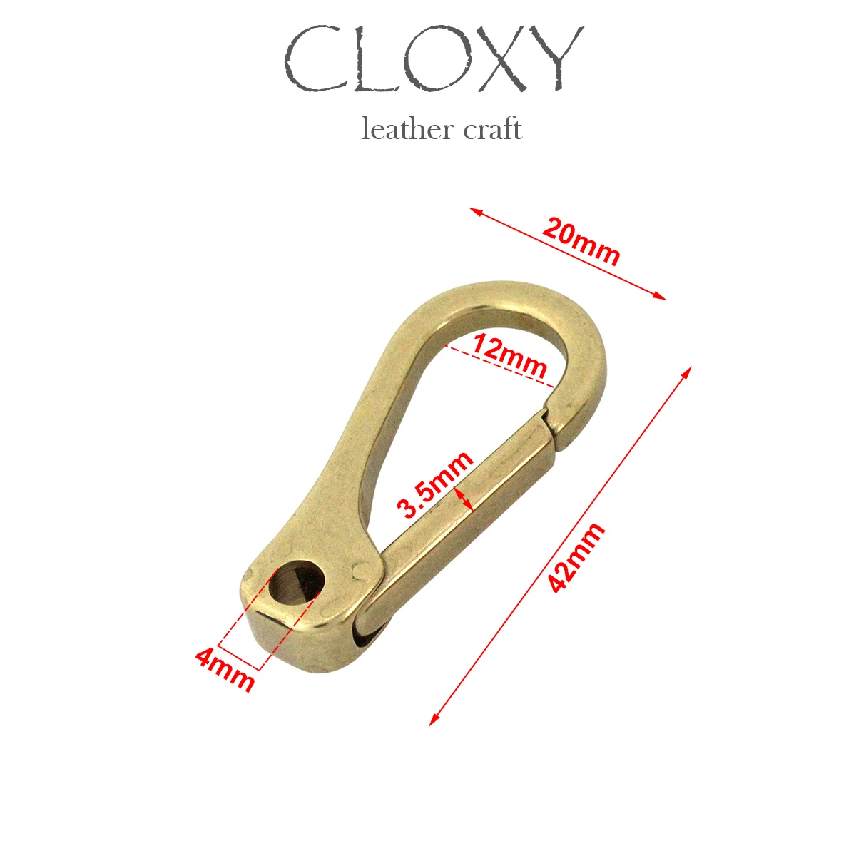 5 Pcs Solid Brass Snap Hook Trigger Clips Buckles for Leather Craft Bag Purse Strap Belt Keychain Webbing Connecting