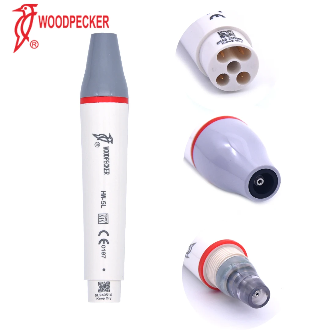 

Woodpecker Dental Ultrasonic Scaler Handpiece Ultrasound dental Scaling LED Handle HW-5L HW-3H Fit for Dental Ultrasonic Scale
