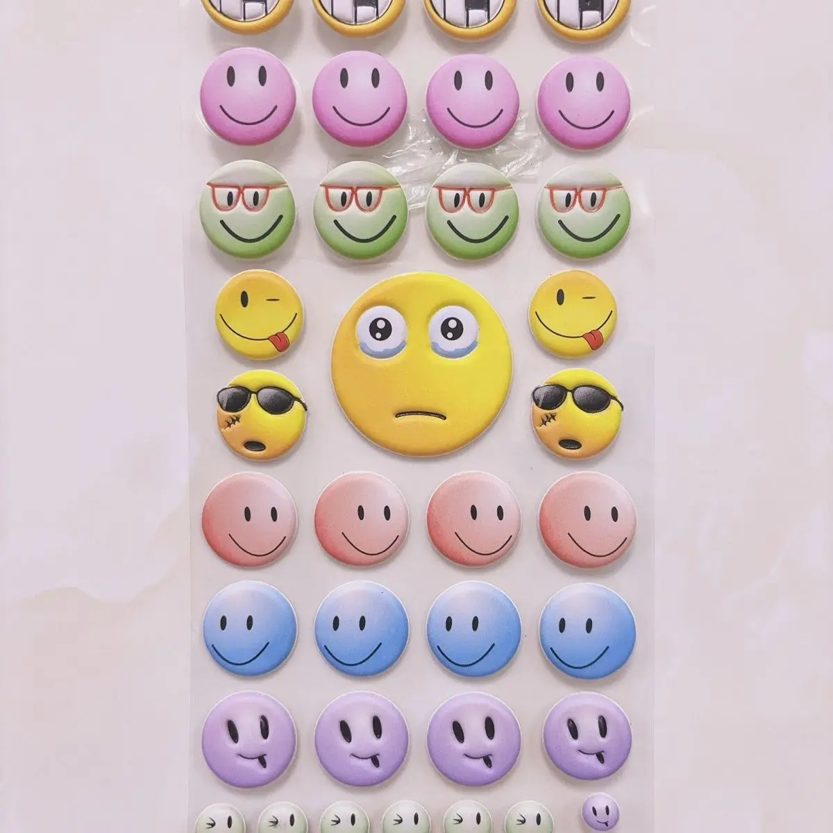 Kawaii التعبير 3D فقاعة القطن ملصق الكرتون Diy بها بنفسك قضية الهاتف المحمول الإبداع الديكور طالب مكافأة ملصق لعبة