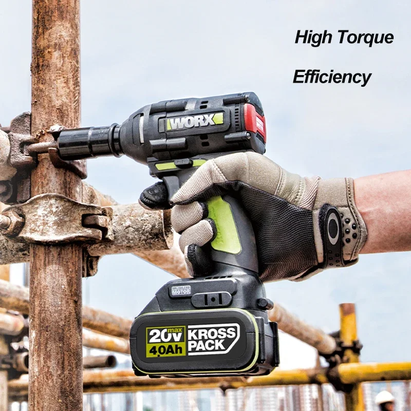 WORX WU279 Cordless Impact Wrench Brushless Motor 20V Lithium Battery Power Tool